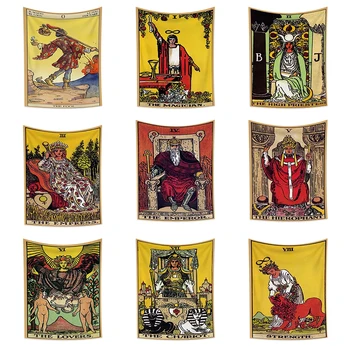 Laeacco Boho Indija Ragana Taro Kortų Astrologija Būrimą Hipių Mandala Psichodelinio Gobelenas Sienų Apmušalai Namų Dekoro Poliesteris