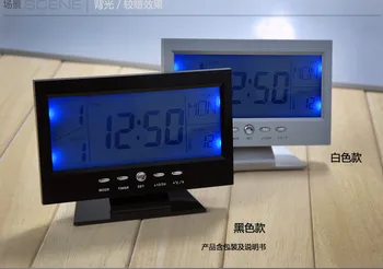 LCD Skaitmeninis Laikrodis-Žadintuvas Demencija Skaitmeninis Kalendorinę Dieną, Laikrodis Didelių Laiko Spalvos Metus, Mėnesį, Savaitę, Dieną, Baltas Juodas