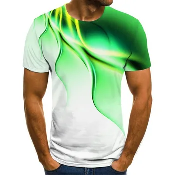 Geometrinis 3D Mienienie Keisdami Skaitmeninio Spausdinimo Vasaros Mados Vyrų ir Moterų Marškiniai, trumparankoviai marškinėliai Vaikų Drabužiai