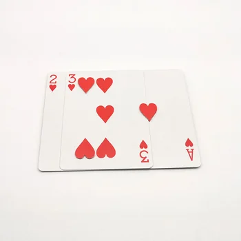 Atskirti Raudona Širdis Iš Pokerio Įspūdingi Magija Gudrybės Dviejų Raudonų Širdžių Kortų Vaizdo Magija Gudrybė Magija Rekvizitai