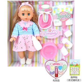 35cm Mirksi Šėrimo Geriamojo vandens tualetą kalbėti mergina lėlės visą vinilo naujagimių silikono lėlės bebe atgimsta bonecas dovana