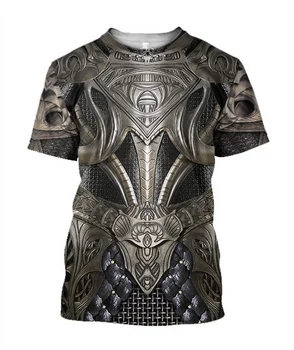 3D Atspausdintas Riterio Šarvai Vyrų marškinėliai tamplieriai Harajuku Mados Trumpas rankovės marškinėliai vasaros Atsitiktinis Unisex marškinėlius viršūnes QS30