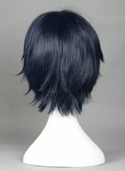 Tokyo Anime Seraph Pabaigos mens Guren Ichinose cosplay perukas Guren Ichinose vaidmuo žaisti tamsiai mėlyna trumpų plaukų kostiumai