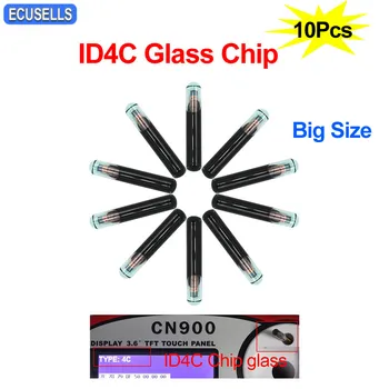 10vnt/Daug Automobilio Raktas Chip Originalus ID4C Stiklo Tuščią Mergelės Atsakiklis Chip ID4C Stiklo Chip TP02 Atsakiklis Chip Didelis Dydis