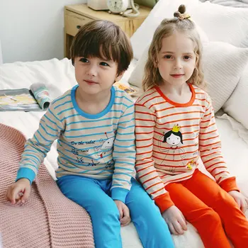 TUONXYE Vaikų Pižama Mergaitėms Medvilnės Vaikai Animaciją Kačių Pyajamas Rinkinys Berniukams ilgomis Rankovėmis Pižamos Pijama Infantil Sleepwear
