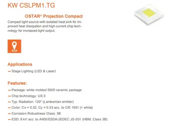20W LED Spinduolis Diodų KW CSLPM1.TG 6500K šaltai Balta LED šviesos 2600 liumenų su Vario 20mm PCB