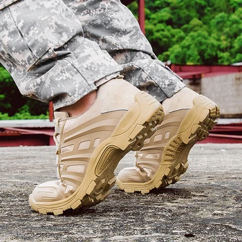 Lauko Vyrų Vaikščiojimo Batai Neperšlampami Taktinis Kovoti Armijos Batai Dykumos Mokymo Sneaker Anti-Slip Trekas Batai Policijos Darbo Batų