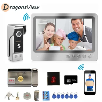 Wifi Video Domofonas Durų Telefoną 9 Colių Skaitmeninis HD LCD 1000TVL Doorbell Kamera su Judesio Aptikimo Nuotolinio Atrakinimo DragonsView