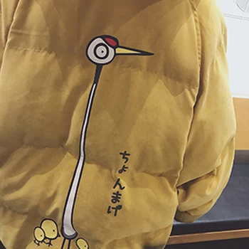 Mėgėjams žiemos drabužių Harajuku stilius bf duona studentų trumpą dalį, laisvi korėjos žiemos striukė banga